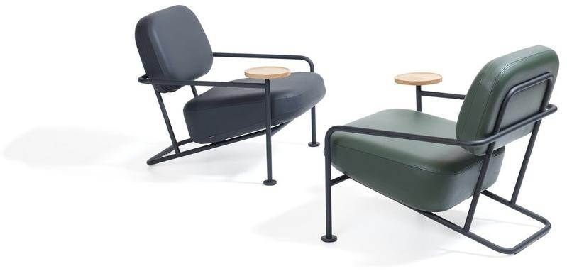 Blå Station Кожаное кресло с подлокотниками Åhus B30 Bla Station - Вид №7