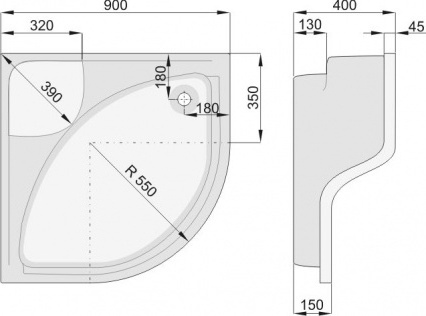 PBPB2..B 000000 Classic collection душевой поддон Pool Spa Santreyd 20393 - Вид №1