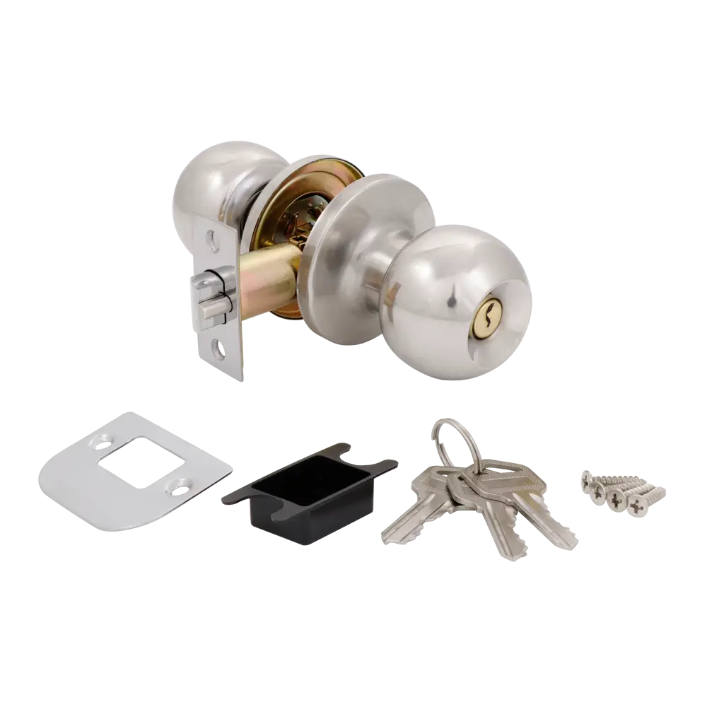 Santreyd Ручка-кноб для межкомнатных дверей с фиксатором, хром 89347016 STLM-1323779 - Вид №1