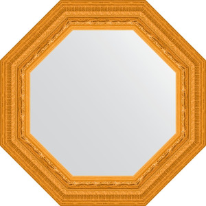 BY 3763 Зеркало в багетной раме - сусальное золото 80 mm EVOFORM Octagon
