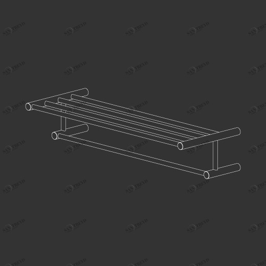 Полка с полотенцесушителем L. 600 мм  STE27 CEADESIGN 