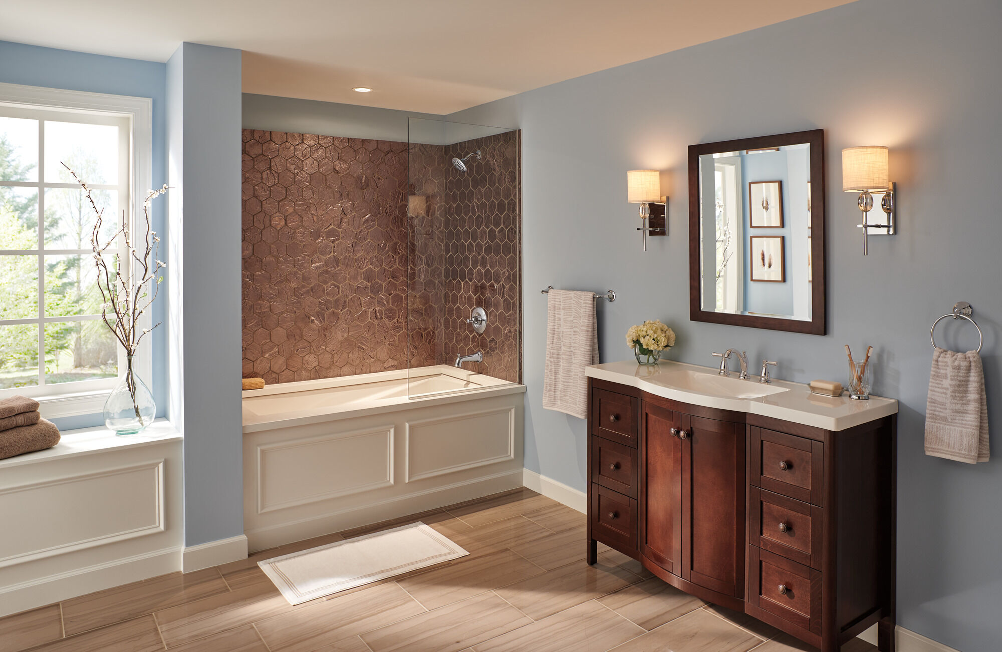 Традиционный смеситель для ванной комнаты с двумя ручками Delta Faucet 3593-SSMPU-DST - Вид №2