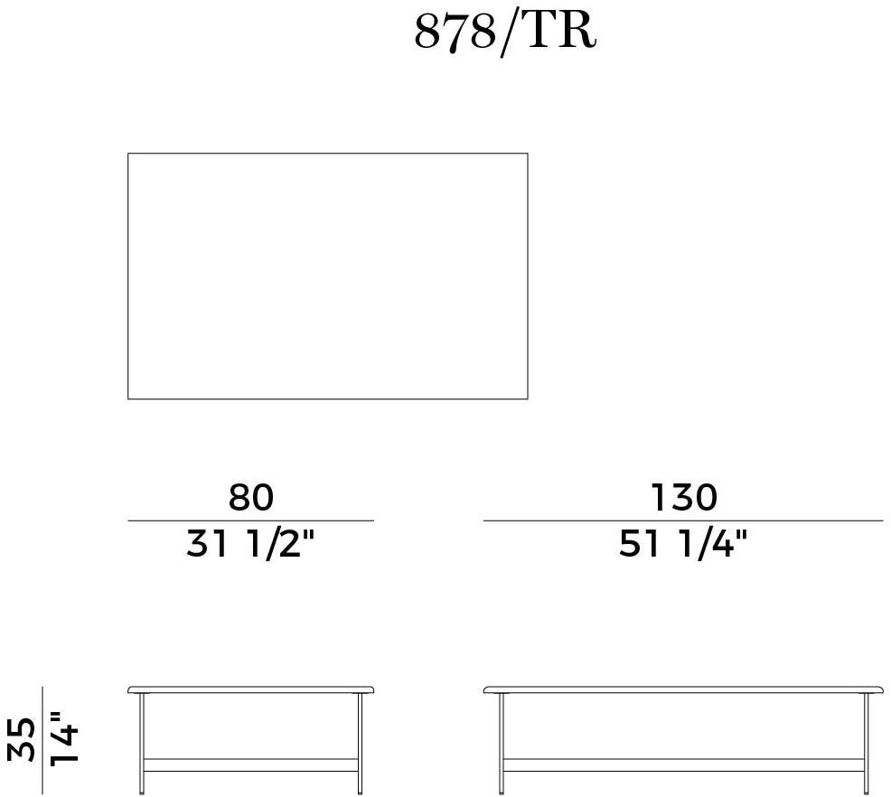 Potocco Прямоугольный журнальный столик Little t 878/tr - Вид №8