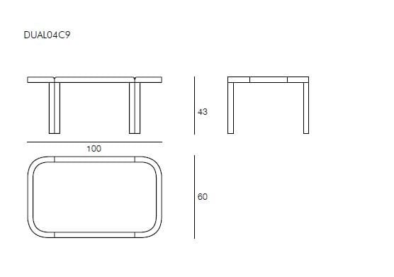 Прямоугольный садовый столик из дерева и стекла Il Giardino di Legno ARCH-00152586 - Вид №2