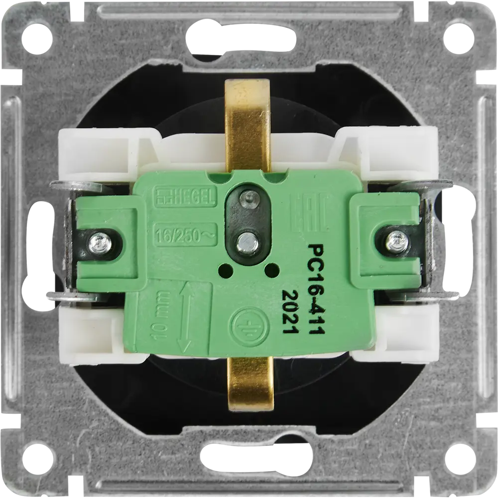 Розетка встраиваемая Hegel Мастер с заземлением цвет черный STLM-2179223 - Вид №3