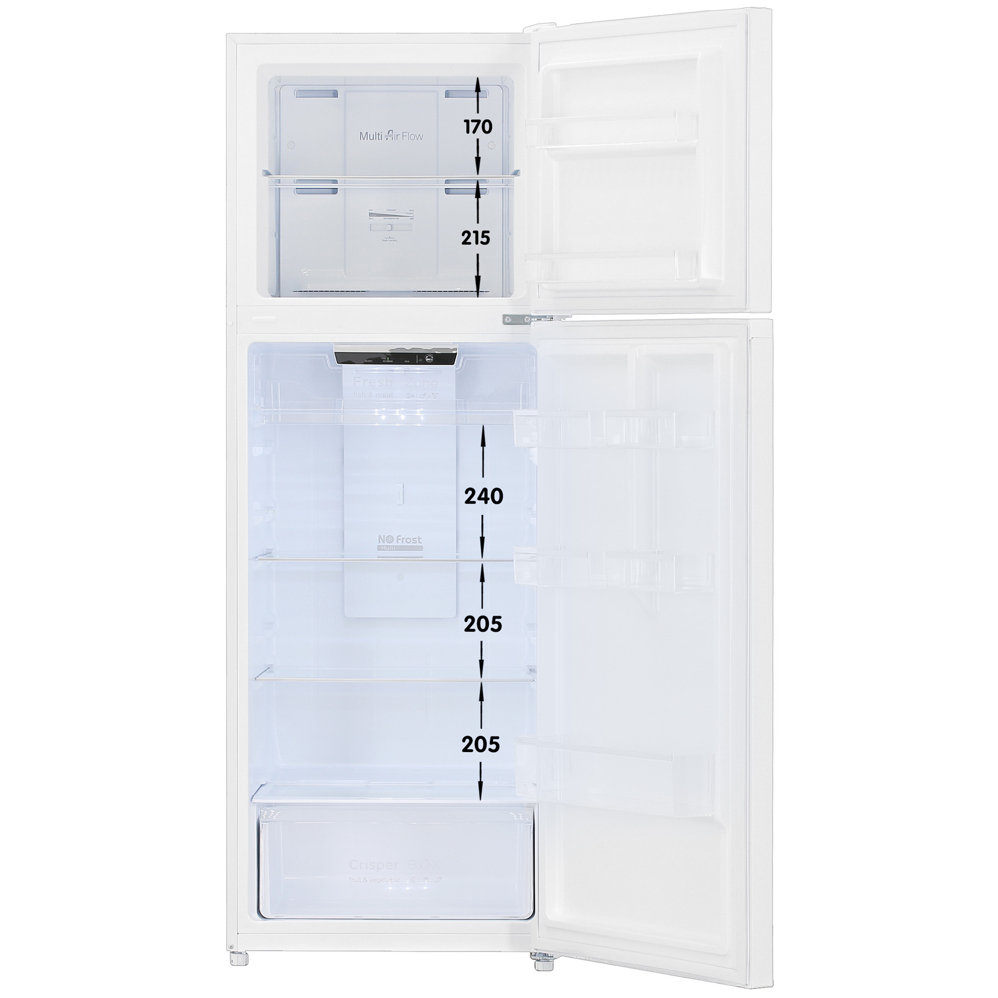 5098011 Холодильник с морозильником   DEXP T4-35AMG белый STDN-0032210 - Вид №1