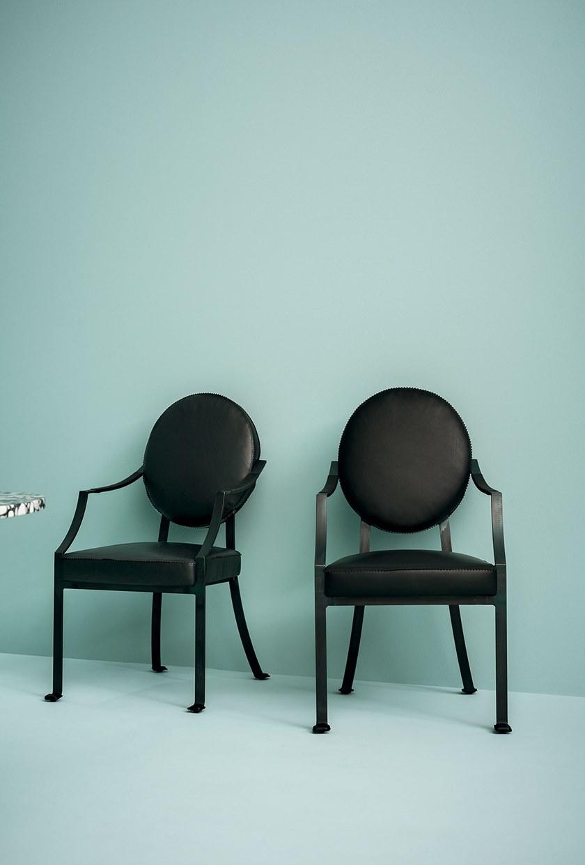 BAXTER Мягкое кожаное кресло с подлокотниками sun-id-1357979 - Вид №5