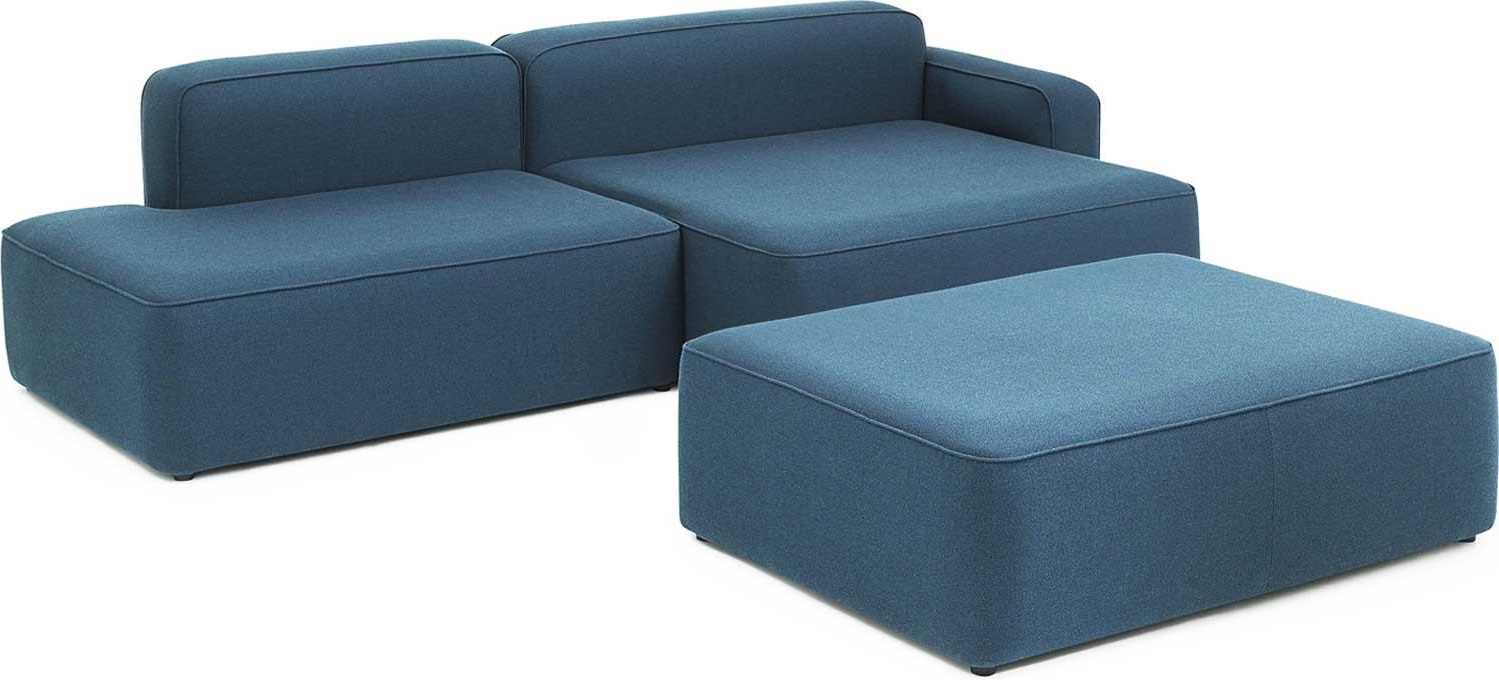 1002006 Веревочный диван Шезлонг правый с пуфом Normann Copenhagen  - Вид №1