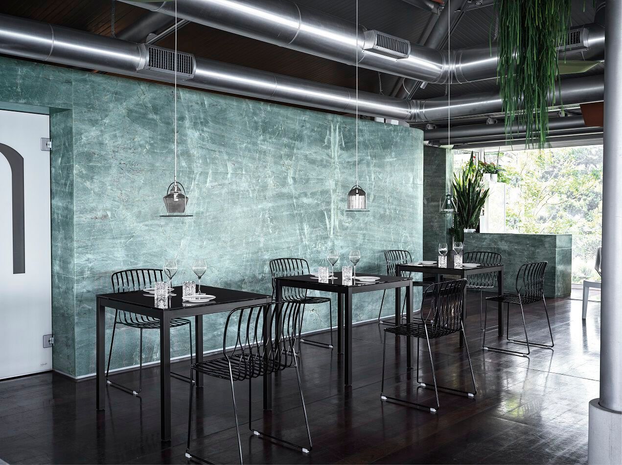 Обеденный стол из стали и хрусталя Bontempi Casa DIESIS ARCH-00117695 - Вид №1