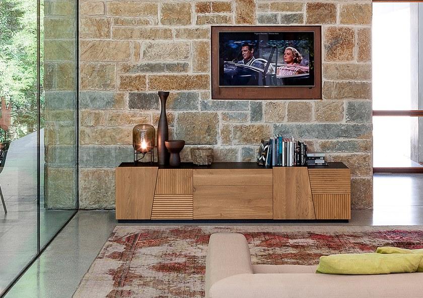 Devina Nais Тумба под ТВ с распашными дверцами и ящиками Zero.16 sun-id-1390582 - Вид №1