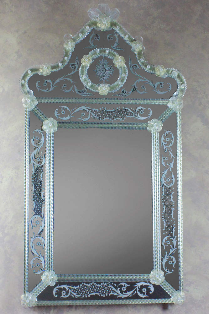 912 ORIGINALMURANOGLASS Венецианское зеркало Moroni - муранское стекло OMG  см  - Вид №1