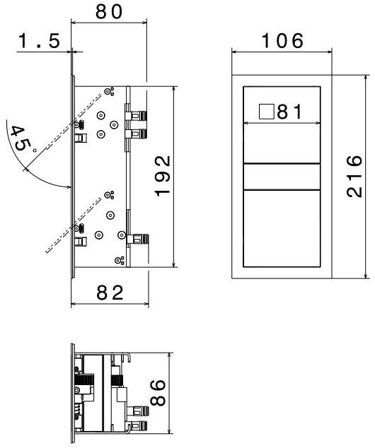 newform Настенный пульт дистанционного управления из нержавеющей стали Aqualite 69263e - Вид №1