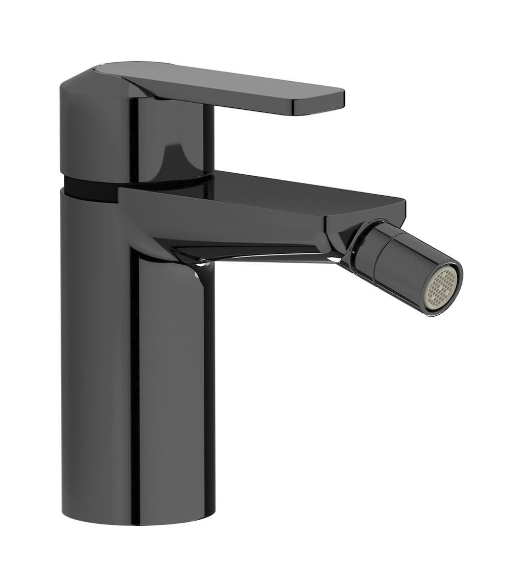 Смеситель для биде на 1 отверстие в комплекте с донным клапаном. WE ARE IB c6220cf Black Chrome C-67