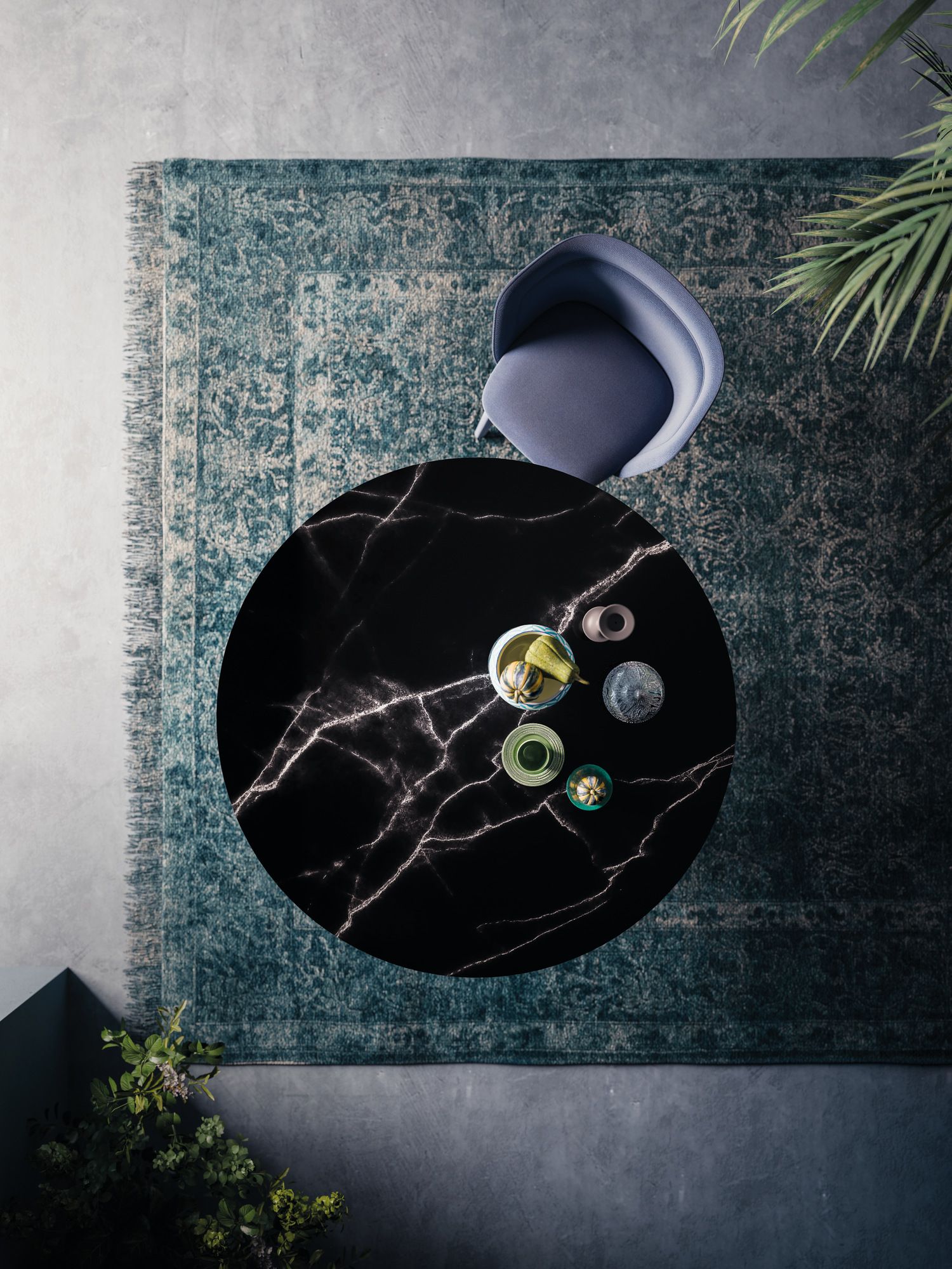 Круглый стол из металла и мрамора Casamania & Horm Медузы ARCH-00139632 - Вид №1