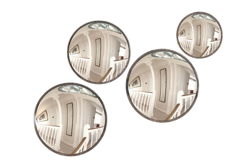 MIATE0001 Набор из 4 круглых выпуклых зеркал ijlbrown 