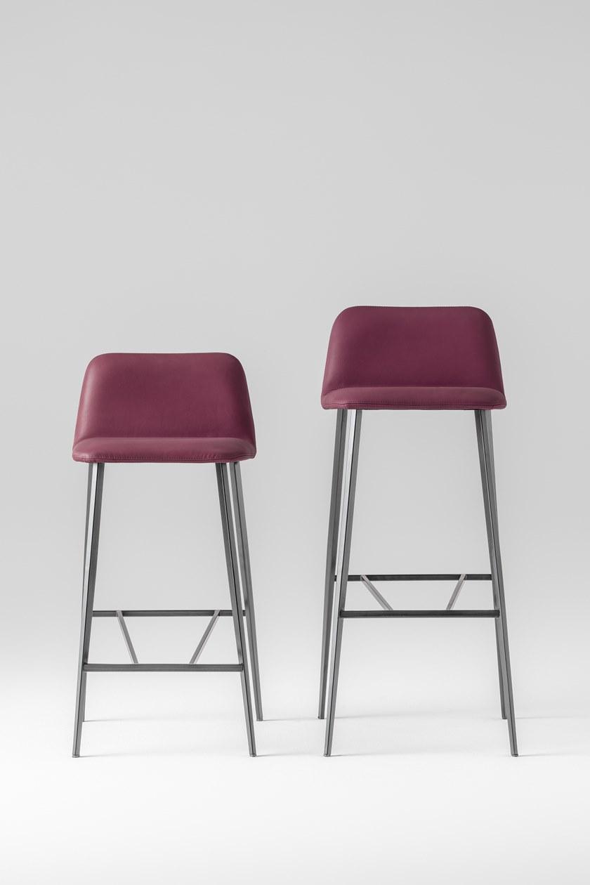 TrabA' Кожаный барный стул Bardot 0032-met - Вид №1