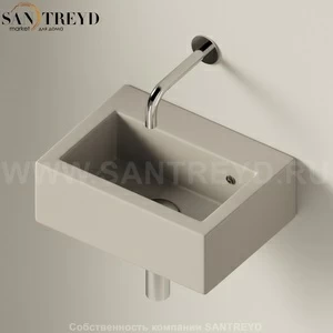 50881019 Подвесная раковина настенная прямоугольная Ceramica Flaminia Acquagrande серая