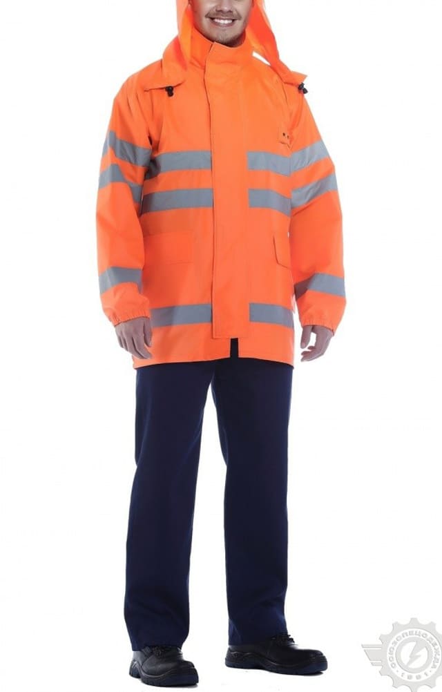 5029703 Куртка-ветровка с СОП оранжевая  Распродажа спецодежды  размер 52-54/182-188 Спецодежда  - Вид №4