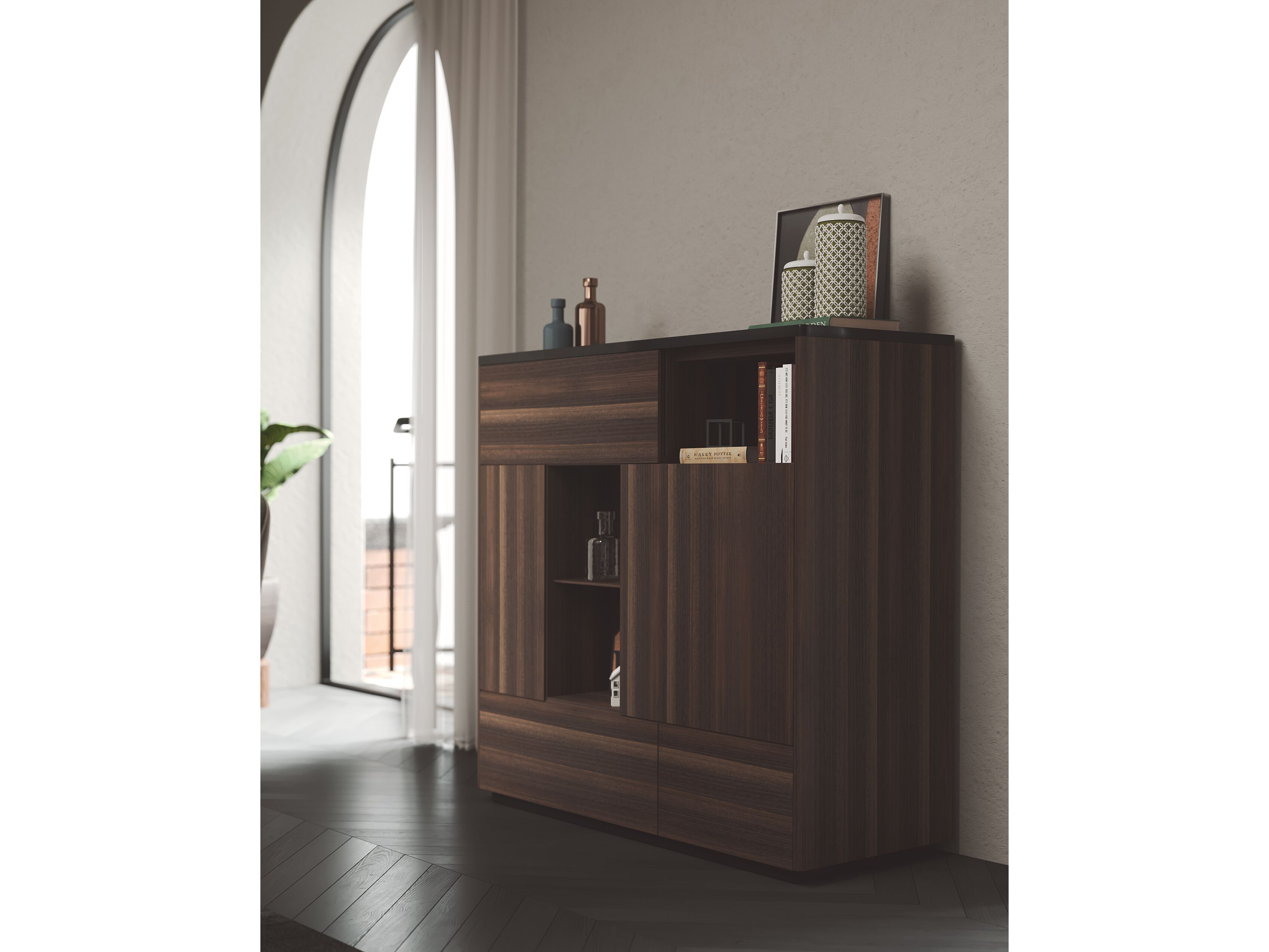 Деревянный шкаф с распашными дверцами PRADDY Metro ARCH-00062272 - Вид №1