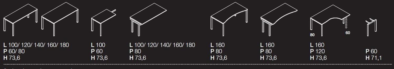 Las Mobili Модульный прямоугольный стол Oxi sun-id-1498445 - Вид №4