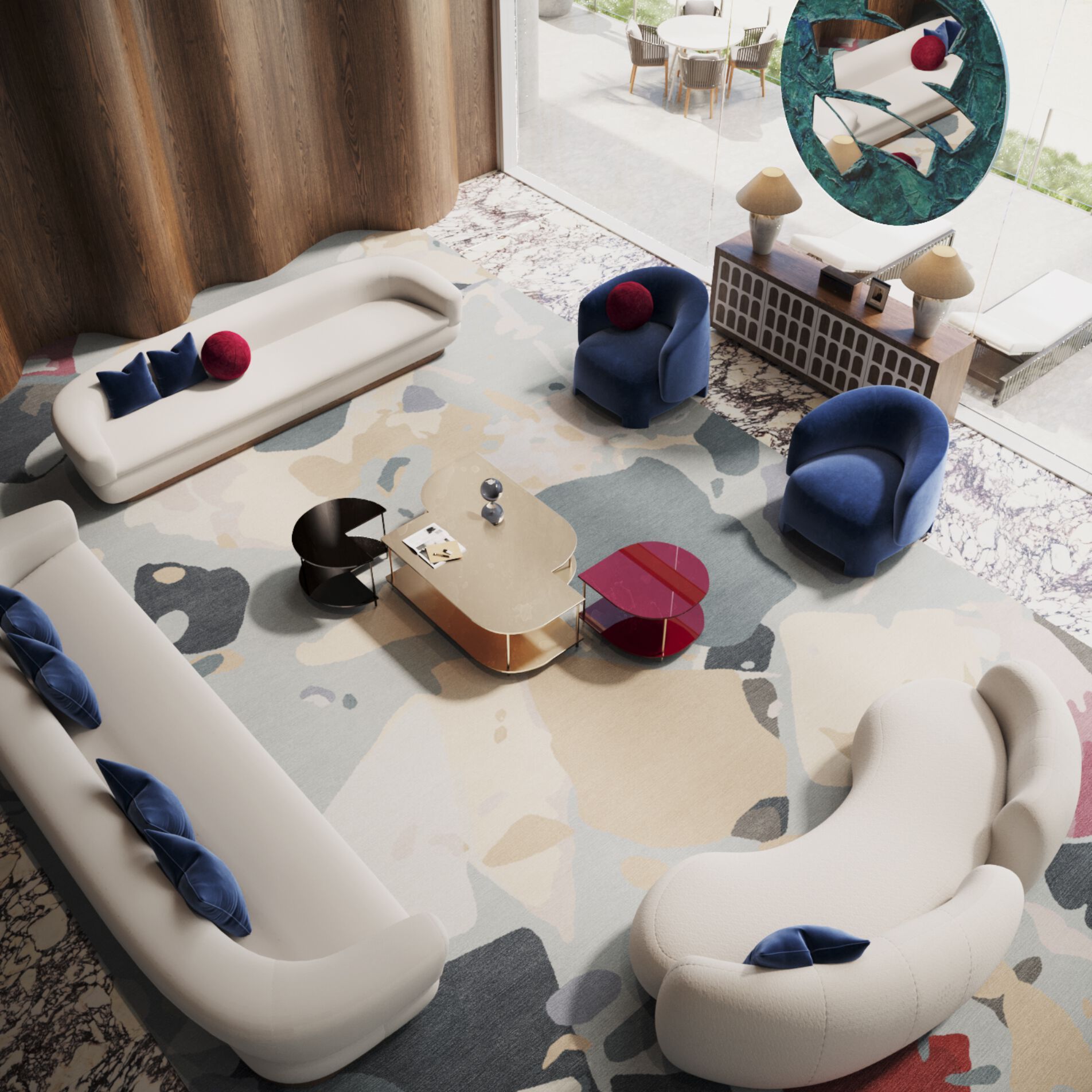 Прямоугольный ковер ручной работы Tapis Rouge Ambiance ARCH-00028539 - Вид №9