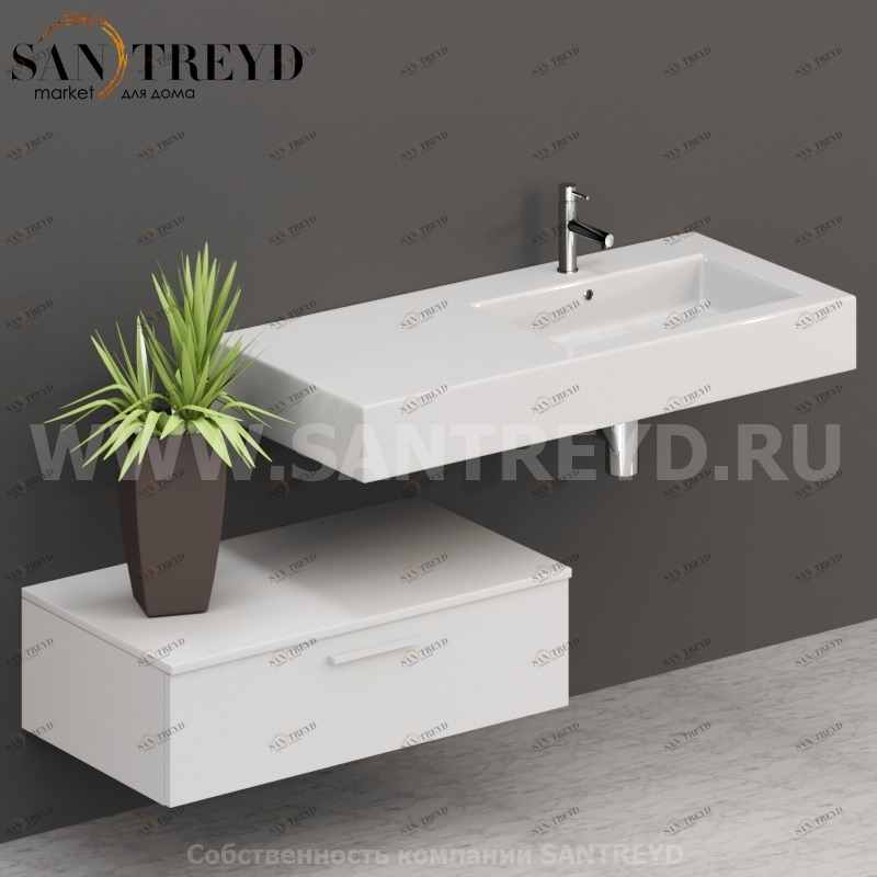 T09052BO2 Столешницы для использования в сочетании с тумбами и открытыми тумбами 90 см белая Globo ARREDO WOOD Италия Ceramica Globo