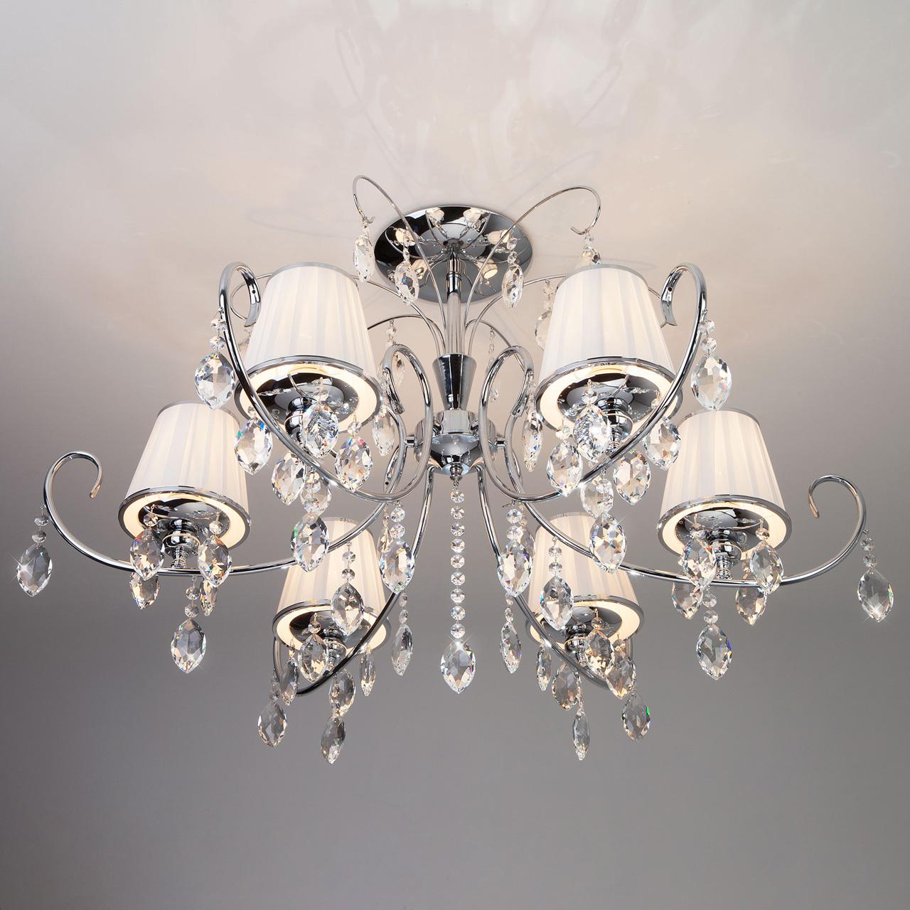 Подвесная люстра Eurosvet 10021/6 хром/прозрачный хрусталь Strotskis EUROSVET ДИЗАЙНЕРСКИЕ 185941 Белый  - Вид №3