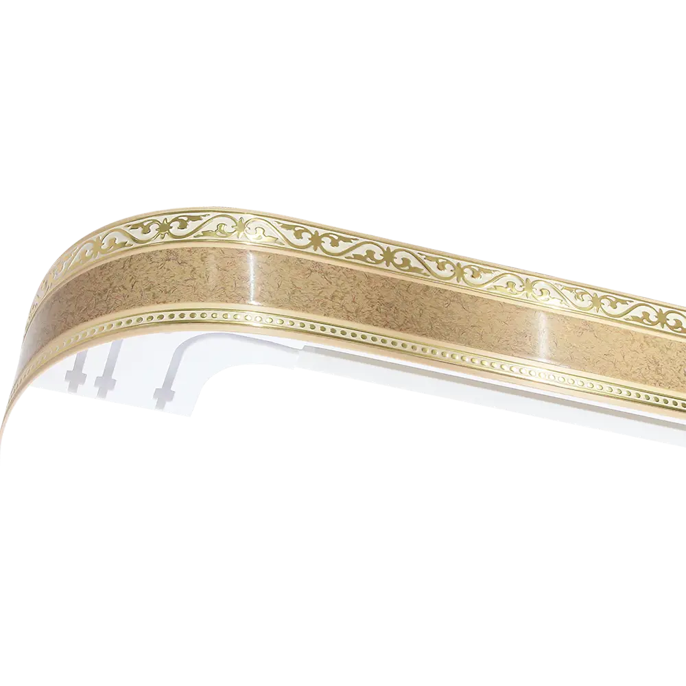 Santreyd Монарх - потолочный трехрядный карниз с орнаментом, 3 м, песок 83325287 STLM-0040472