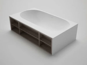 Blu Bathworks® Отдельностоящая ванна синего цвета ∙ stone ™ Amanpuri Bt6600