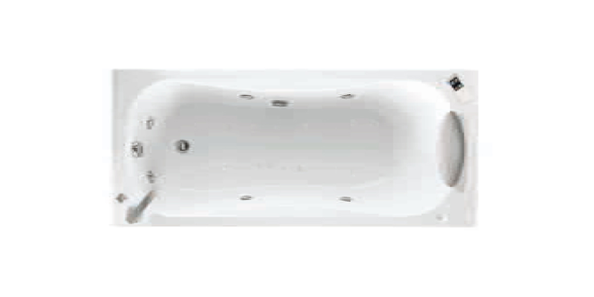 Ванна Hydromassage Novellini CALYPSO с набортным смесителем и боковыми панелями CAL518080ODA2 - Вид №1