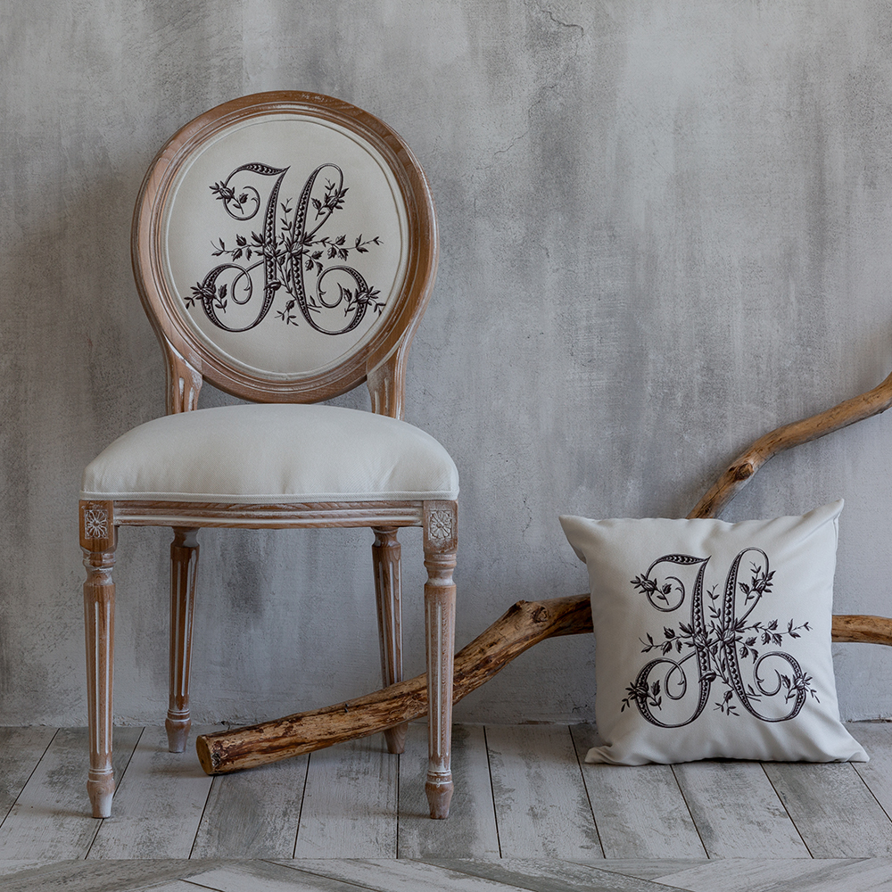 21080547 Арт-подушка «Монограмма буквы H» Object Desire Азбука мечты  - Вид №2