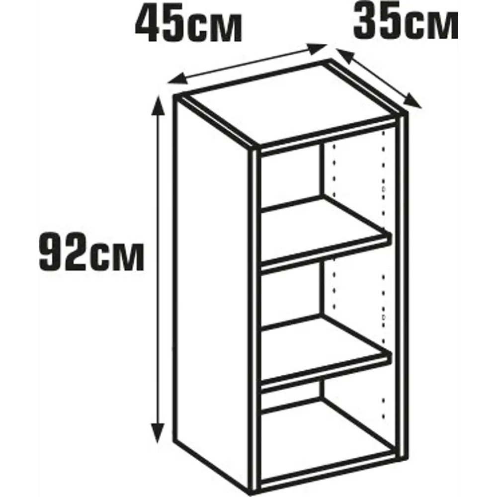 Каркас навесной 45x92x35 см, ЛДСП, цвет белый 18793395 STLM-2054547 DELINIA  - Вид №7