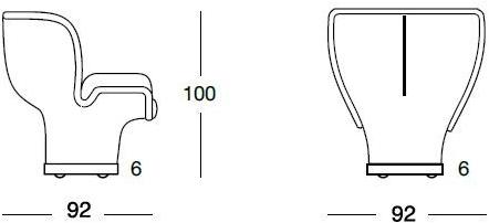 Longhi Поворотное кожаное кресло Loveluxe 2015 – regency collection X 106 - Вид №5