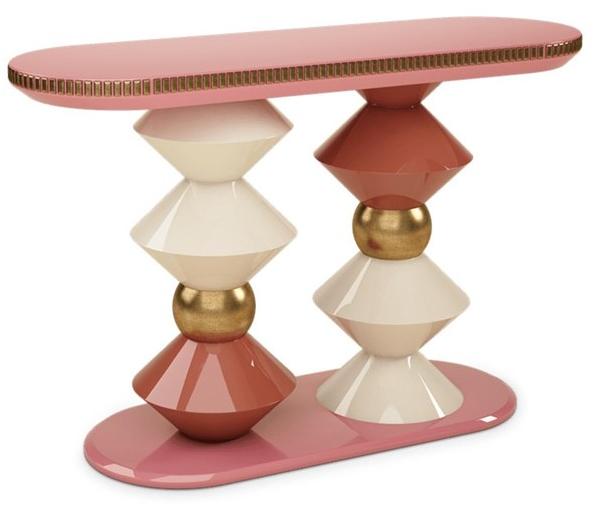 Malabar Овальная лакированная деревянная консоль Cortez sun-id-1409920 - Вид №1