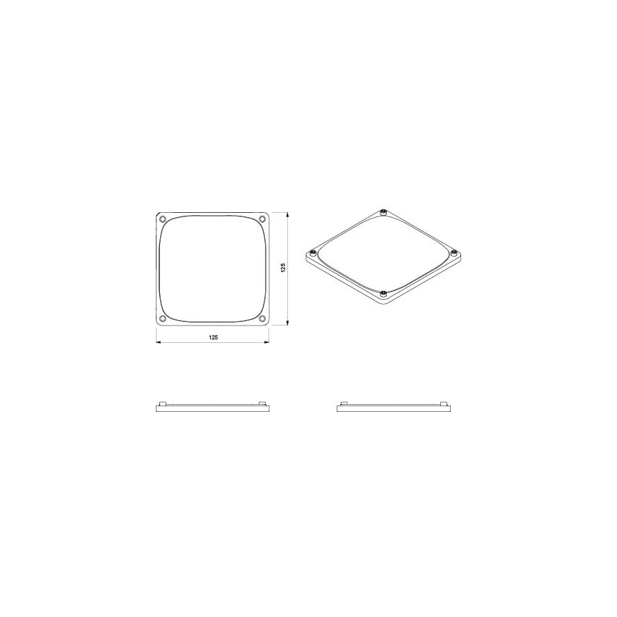 Анодированная алюминиевая пластина для розеток и выключателей Genuit Graphite ARCH-00141383 - Вид №18