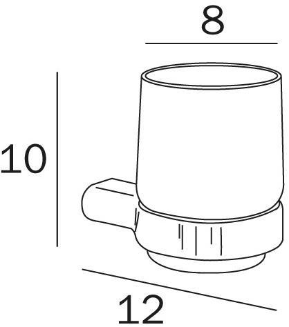 INDA® Подставка для зубных щеток из матового стекла Mito A20100 - Вид №1