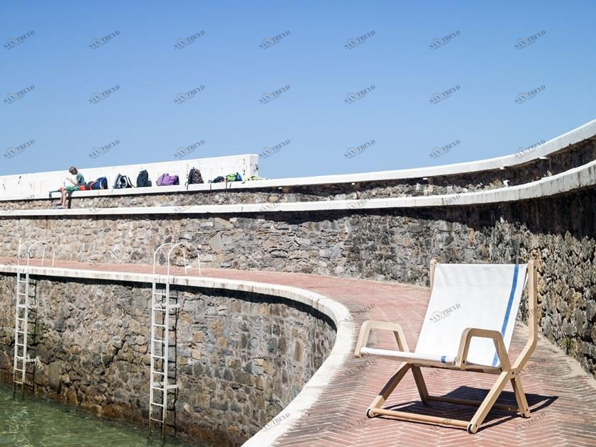 DVELAS Раскладной шезлонг с подлокотниками из ткани для парусов sun-id-1452753