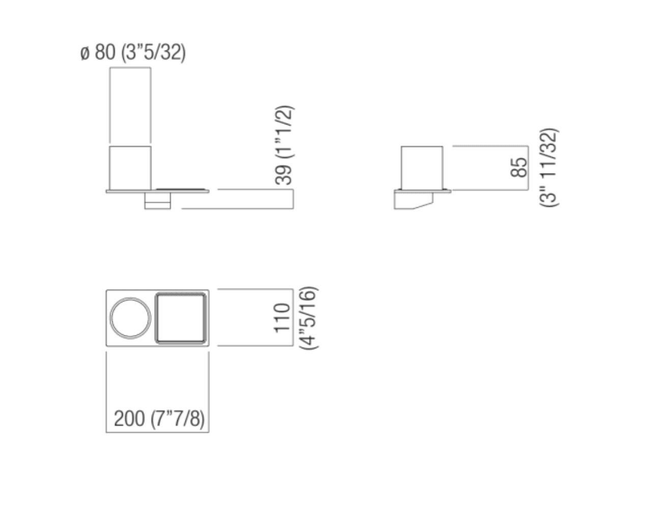 Мыльница / держатель зубной щетки в твердой поверхности Agape Dot Line ARCH-00047835 - Вид №1