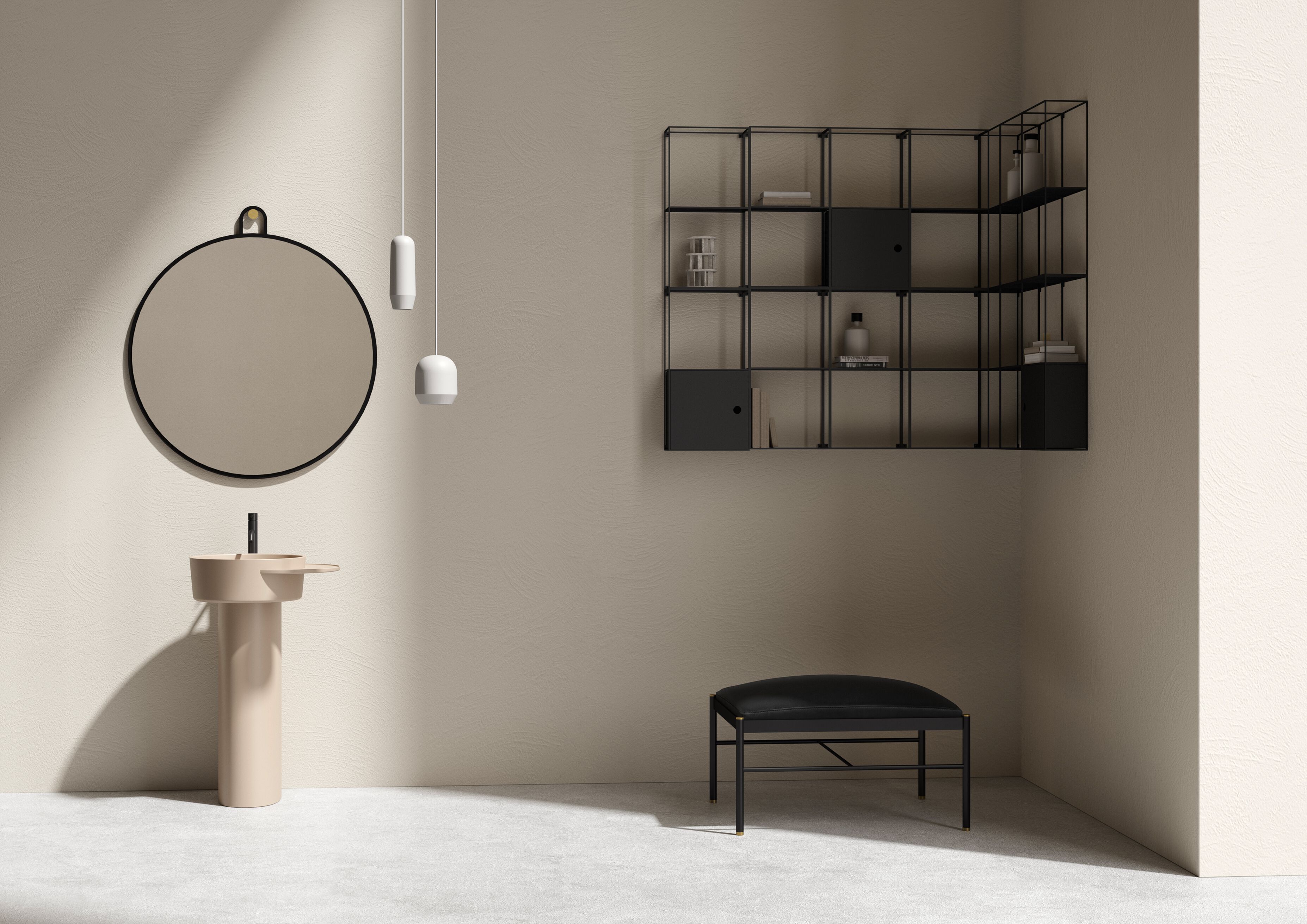 Круглый умывальник Livingtec® на колонне Ex.T плато ARCH-00071298 - Вид №5