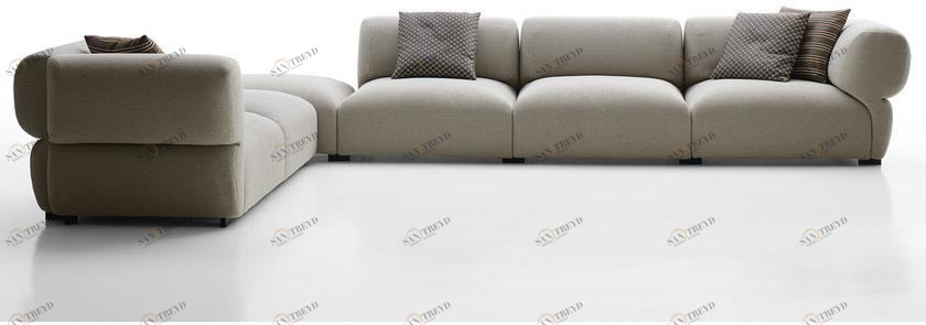 B&B Italia Outdoor Модульный угловой диван из ткани Butterfly sun-id-1421119