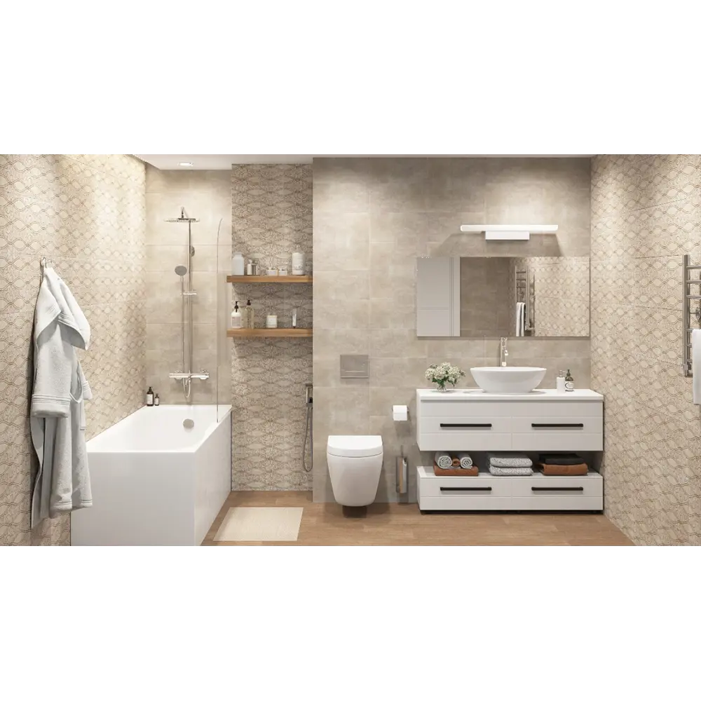 Керамогранит Ласселсбергер «Бора» 19.9х60.3 см 0.84 м2 цвет светло-коричневый LB CERAMICS STLM-2142721 - Вид №1