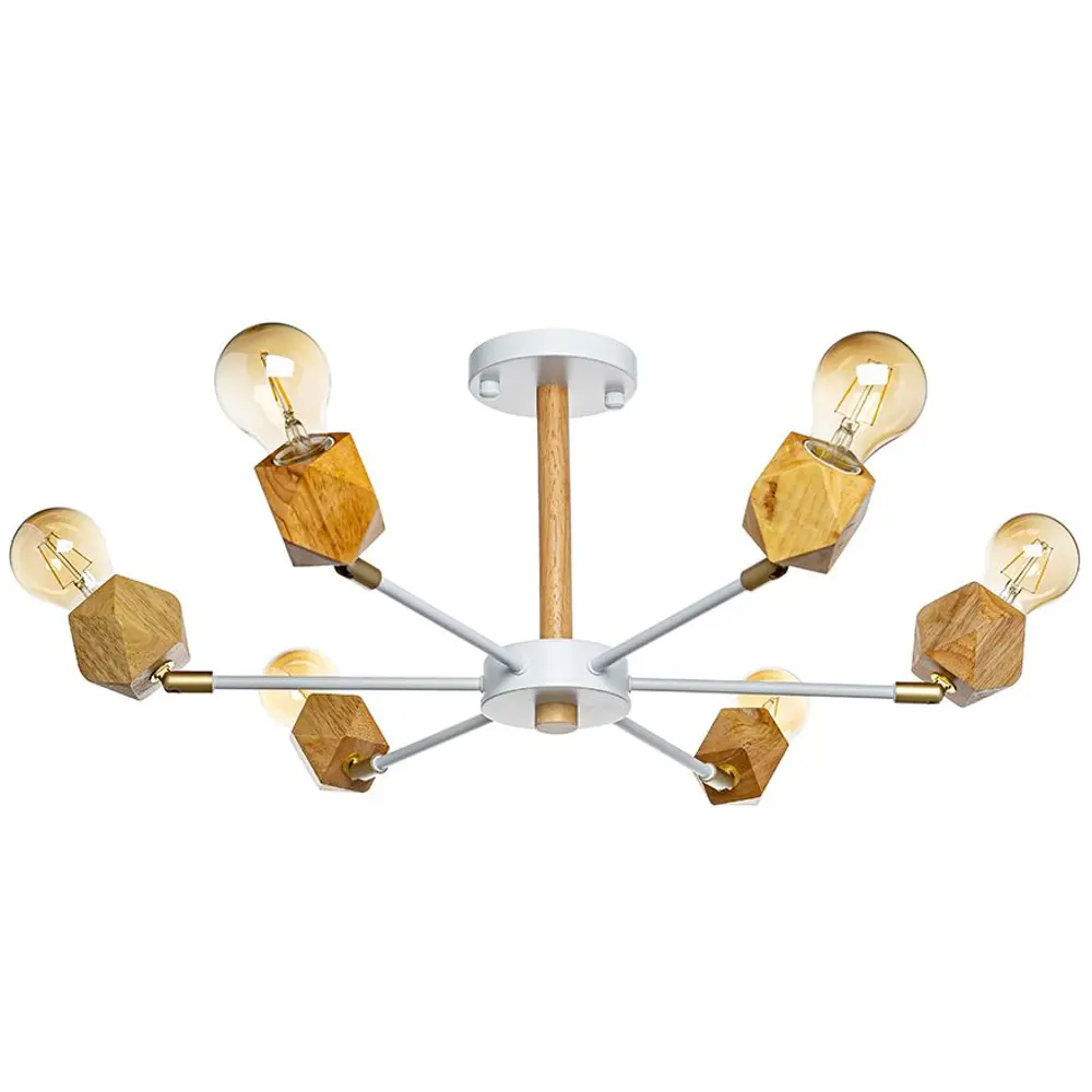 Люстра потолочная Lamplandia Woodland L1469, 6 ламп, 20 м², цвет белый STLM-2095057 - Вид №7