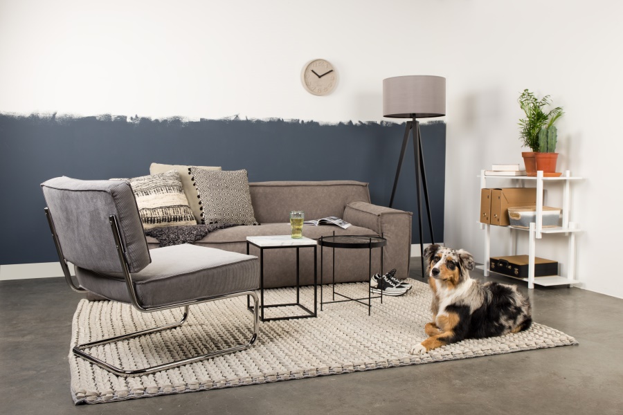 Кресло Lounge Ridge Rib с подлокотниками, желтое Zuiver 3100019 - Вид №8