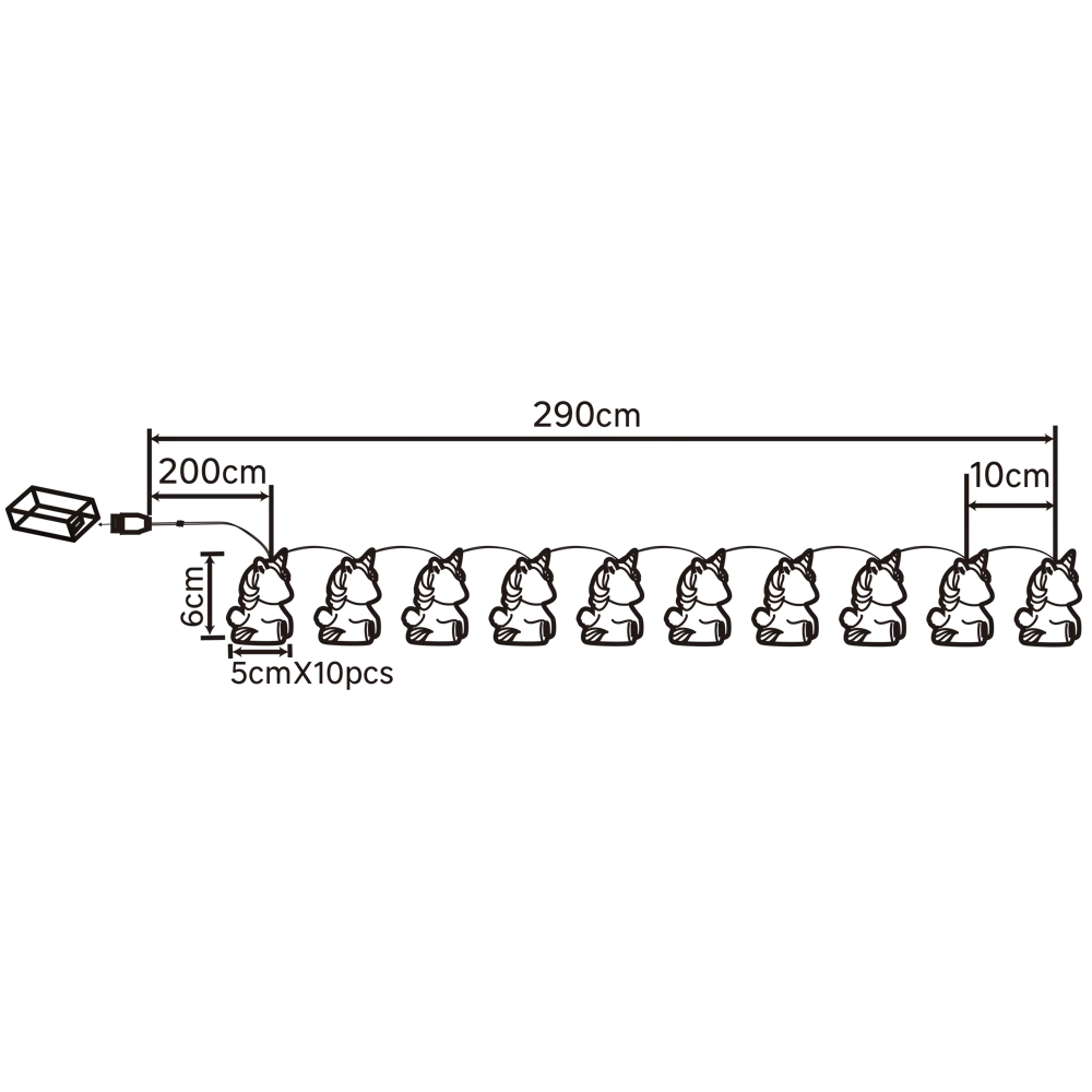 INSPIRE Единорог Takia - волшебная светодиодная гирлянда с фигурными плафонами 85612426 STLM-0959914 - Вид №4