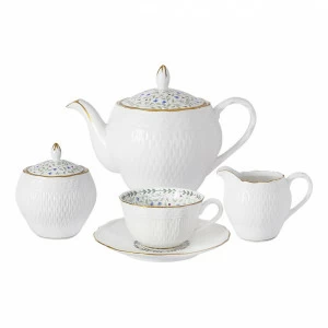 Сервиз чайный фарфоровый белый из 15 предметов на 6 персон "Грация" COLOMBO ГРАЦИЯ 00-3946895 Белый