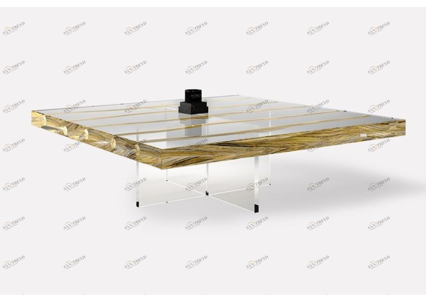 MORADA Квадратный журнальный столик из дерева и стекла Floating liana Floating liana ct