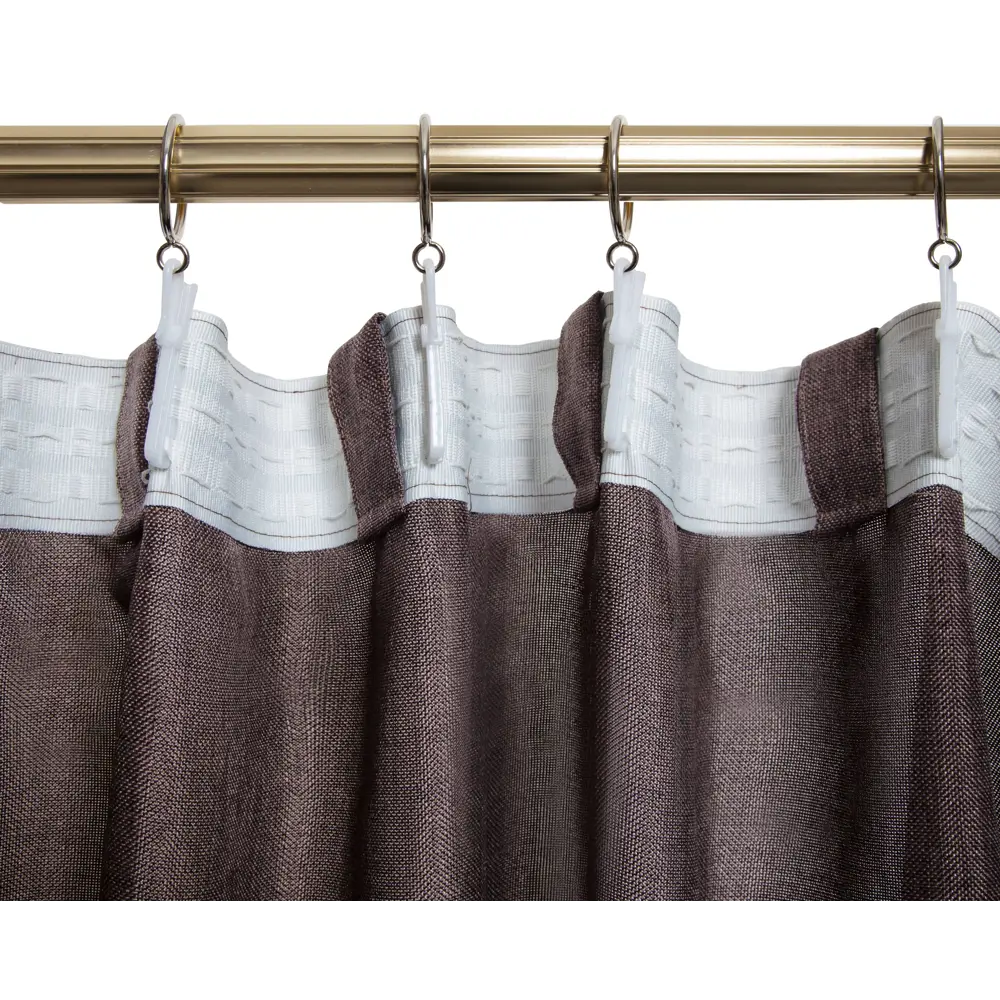 KREAFORTA Looks — штора на ленте серо-коричневая 200x260 см 89405465 STLM-1566404 - Вид №6