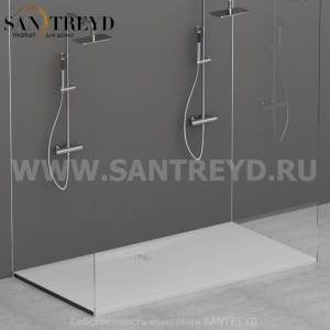 DR17090501 Душевой поддон 170х90 см цвет Белый бархат Globo DOCCIASMART Италия Ceramica Globo