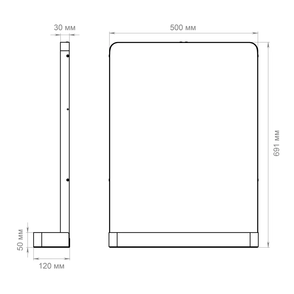 Зеркало для ванной KONSENSA Бруклин с полкой 50x70 см цвет черный 89375199 STLM-2060845 - Вид №7
