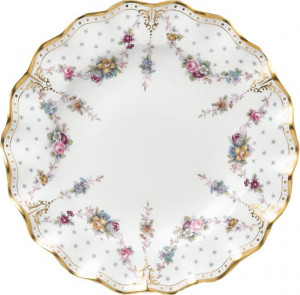 52729 Royal Crown Derby Тарелка обеденная Royal Crown Derby Роял Антуанетта 27см, фарфор Фарфор костяной